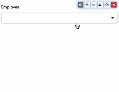 Copying components in the form builder